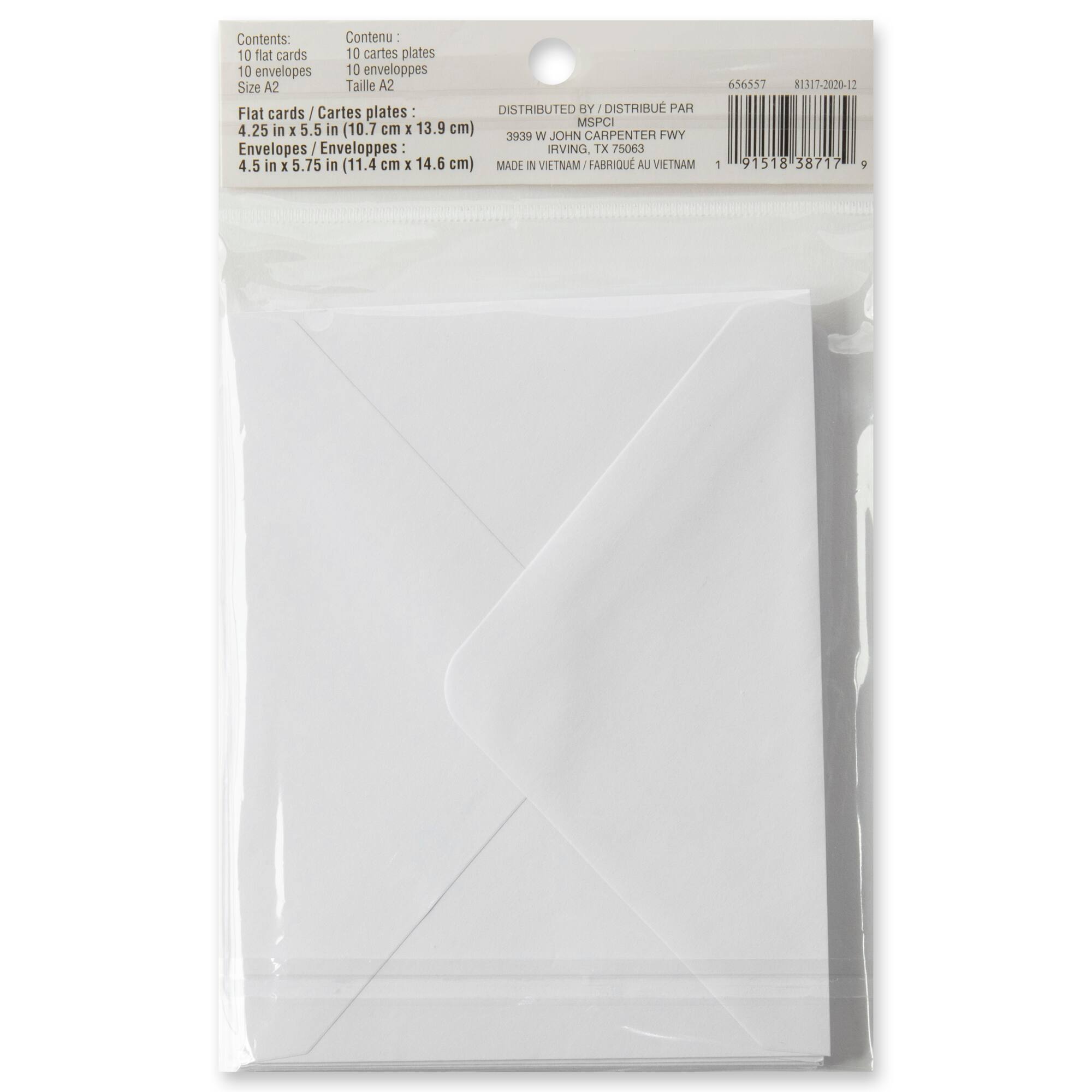 Sets of White Flat Cards & Envelopes by Recollections